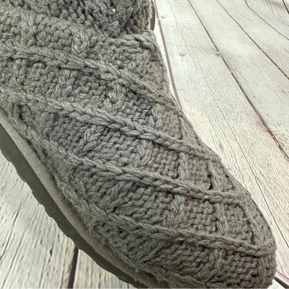 Ugg grey sweater boots lattice cardy knit tall boots women's sz 5 - Picture 6 of 10